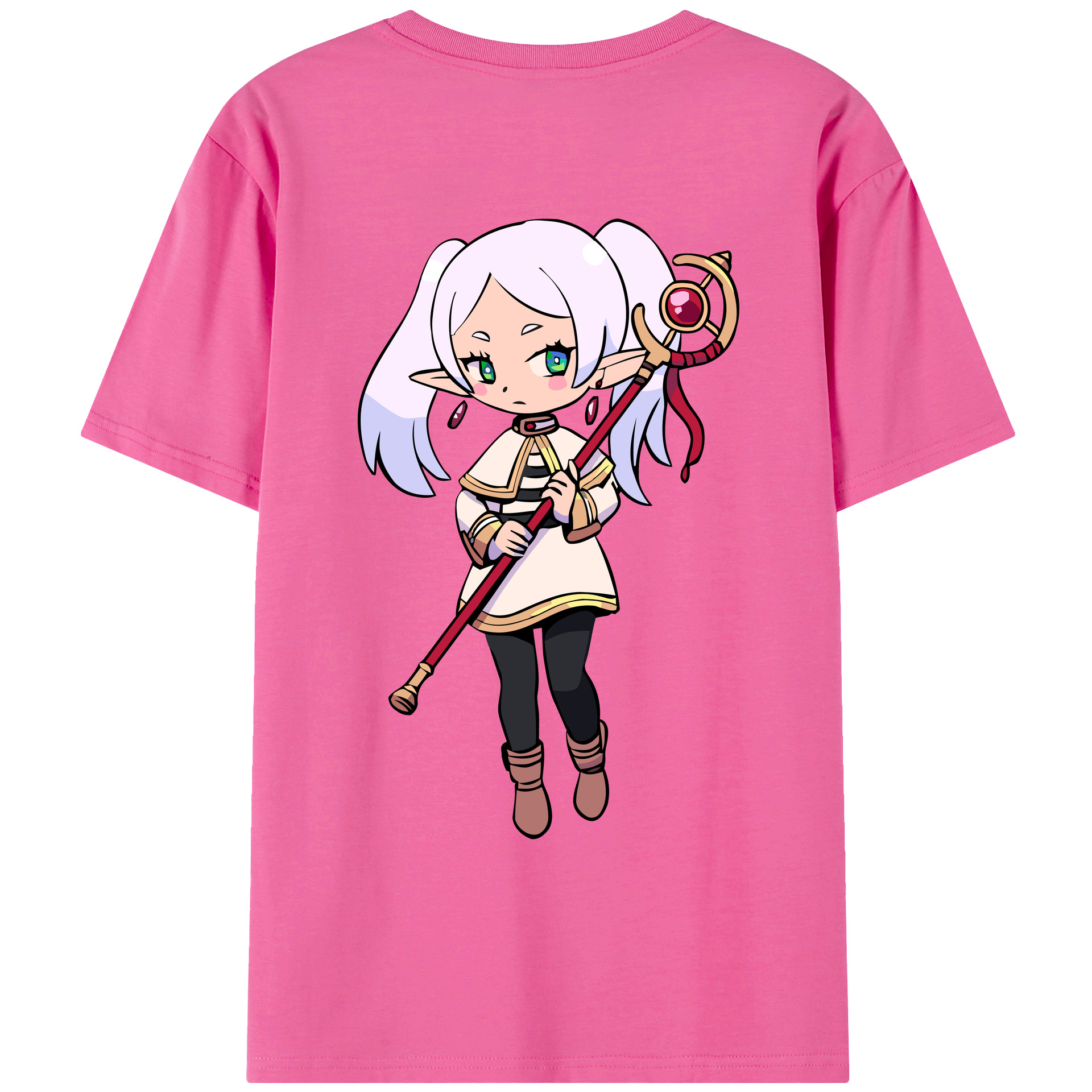 （画像用） 葬送のフリーレン Frieren レディース半袖Tシャツ(バックプリント)
